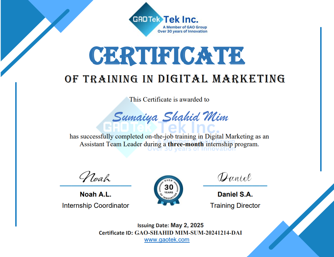 achievement digital marketing